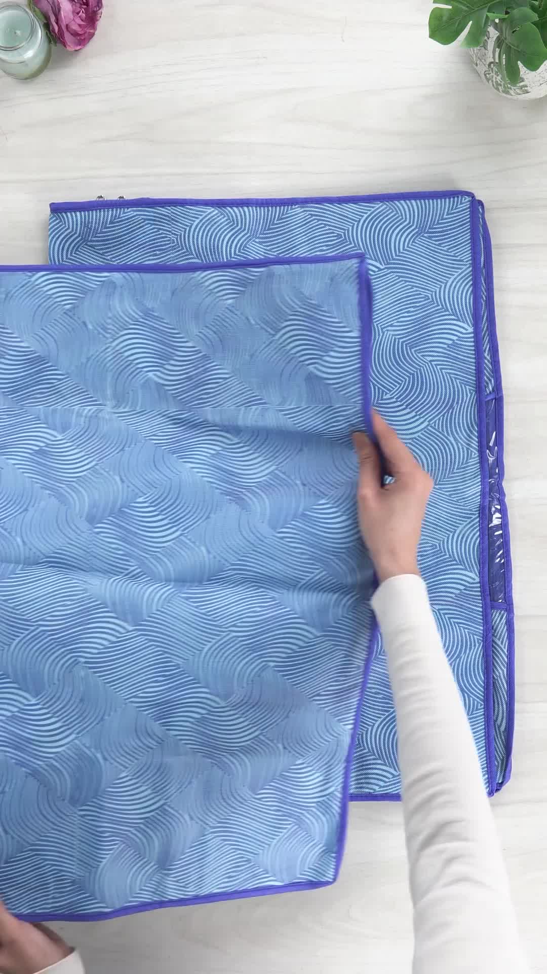 Kuber Industries Rectangular Leheriya Design Underbed Bag, Storage